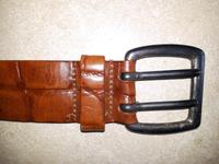 Esprit Ledergürtel, braun, Krokoprägung, Größe M 75 Hessen - Eiterfeld Vorschau