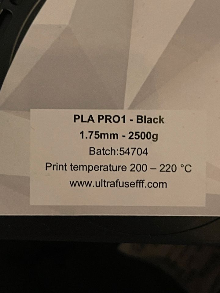 BASF Filament PLA PRO1 - Black 1.75mm - 2500g Batch: 54704 in München