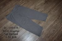 Kurze Leggings 110 116 Mädchen dunkelgrau top Zustand Brandenburg - Zehdenick Vorschau