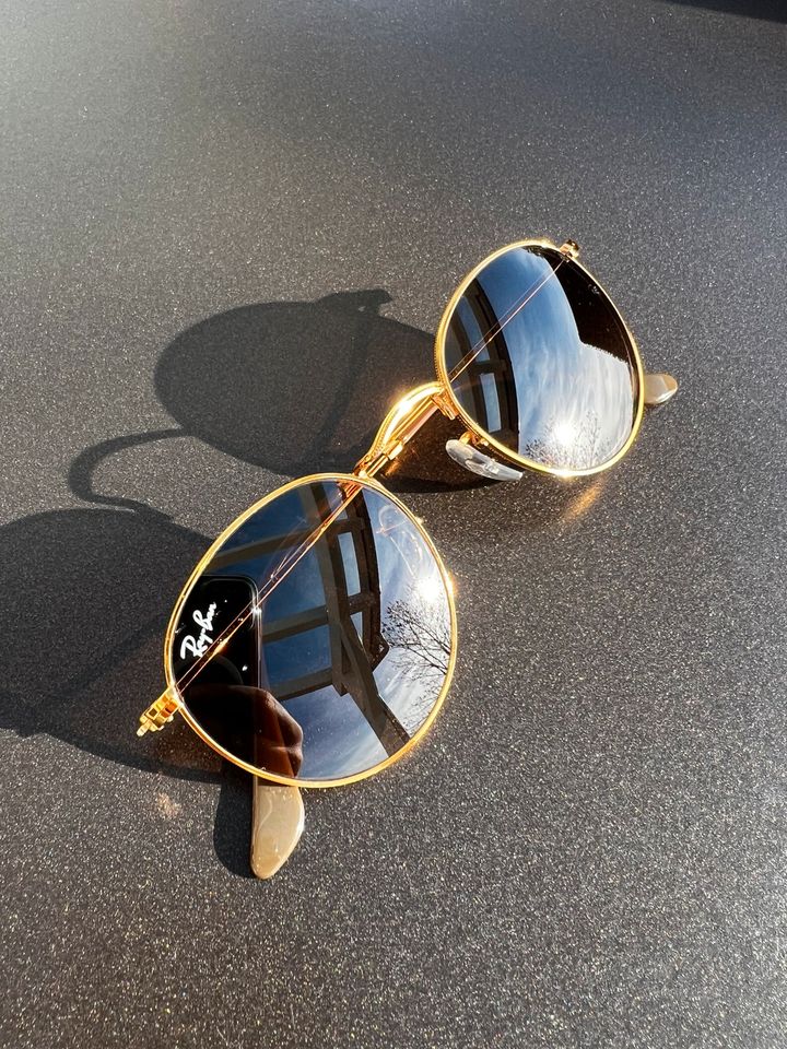 Ray Ban Sonnenbrille Gold / Glas braun in Ötisheim