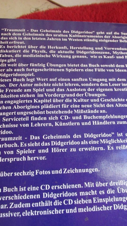 Didgeridoo gebraucht handgearbeitet +2 Bücher neu in Wasserburg am Inn