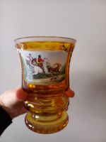 Biedermeier Glas Becher Emailmalerei Jagd Kraterbecher Ranfbecher Koblenz - Goldgrube Vorschau