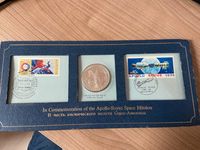 Apollo-Soyuz Space Mission 1975 / Medaille und Briefmarken Nordrhein-Westfalen - Wermelskirchen Vorschau