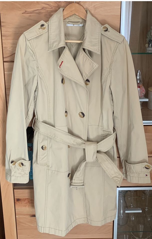 Zweireihiger Trenchcoat von Tommy Hilfiger, beige, 100% Baumwolle in Stuttgart