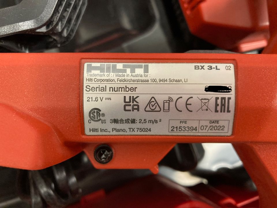 Hilti BX 3-L 02, (kaum) gebrauchtes Akku-Setzgerät in München