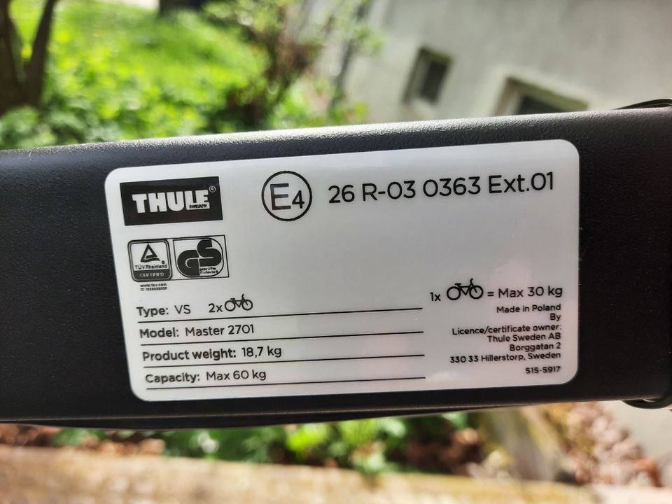 „E Bikes + Auto + … ?    -> Fahrradträger für 2 E Bikes - Thule V in Arnstadt