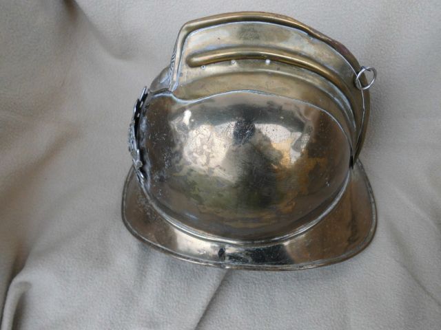 Feuerwehrhelm Portugal fire helmet Messing um 1940 in Kochel am See