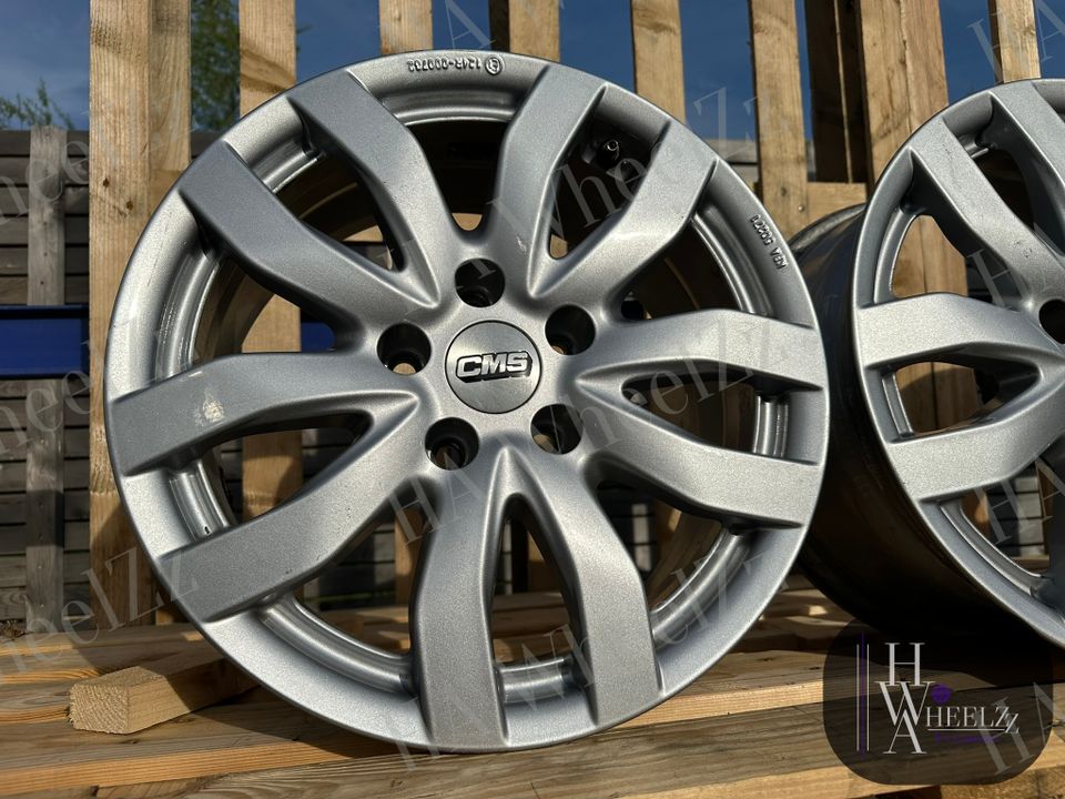 NEUZUSTAND ➡️ CMS 16 Zoll Alufelgen 5x112 ET35 Titan grau Felgen ➡️ Mercedes A-Klasse W169 W176 W177 B C W202 W203 W204 CLC CLK W209 W208 E W210 SLK Seat Skoda VW Caddy SK Passat 3B B5 Audi Alhambra in Bünde