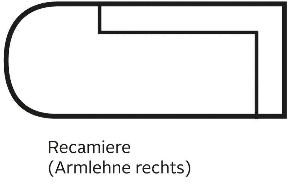 Recamiere Cozy in Braun Samtoptik Metallfüße Liege Kissen Polyest in Bielefeld