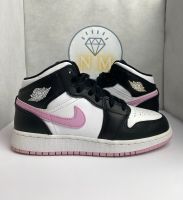 ✅Nike Jordan 1 Mid GS Arctic Pink Rosa/Weiß/Schwarz 37,5 5 Sneakr Sachsen - Treuen Vorschau