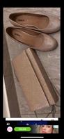 Schuhe Gold Größe 38 und dazu passende Tasche Hessen - Rüsselsheim Vorschau