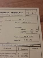 Pierburg Vergaser-Kennblätter VW Polo Niedersachsen - Osnabrück Vorschau