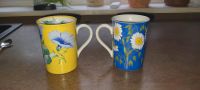 2 Könitz Tassen 300ml Kaffeebecher blau gelb Blumen Blüten a Hessen - Lohra Vorschau