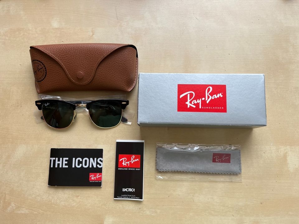 Ray Ban RB 3016 CLUBMASTER W0365 49021 140 3N Sonnenbrille OVP in Frankfurt am Main