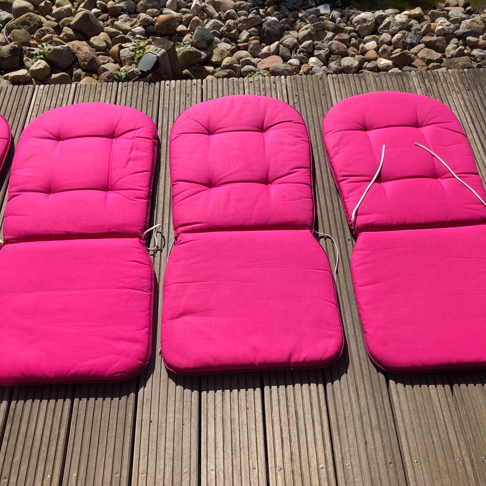 4 Gartenstuhl Auflagen in pink in Didderse