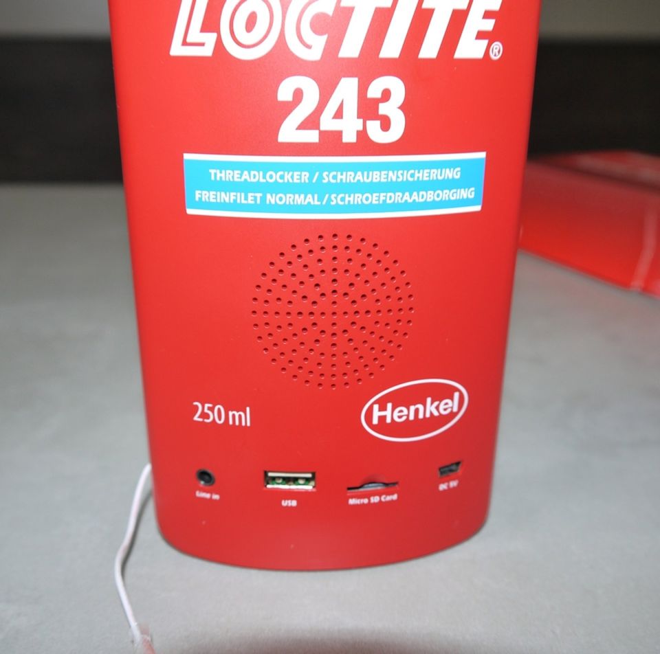 Loctite 243 Sound Bottle FM Radio und MP3 Player neu OVP in Erkelenz