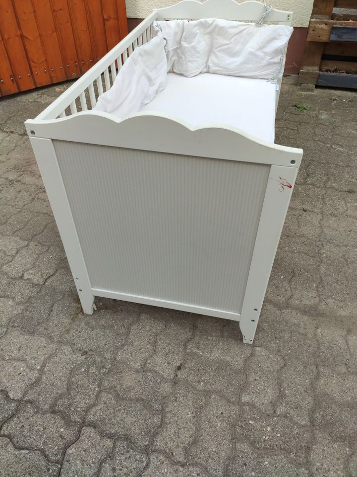 Beistellbett, Babybett von Ikea, weiß in Lingenfeld
