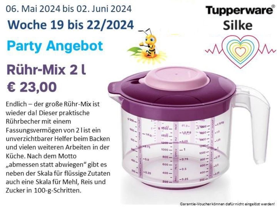 Tupperware Patty-Presse / Partystar - Aktion in Höchstädt a.d. Donau