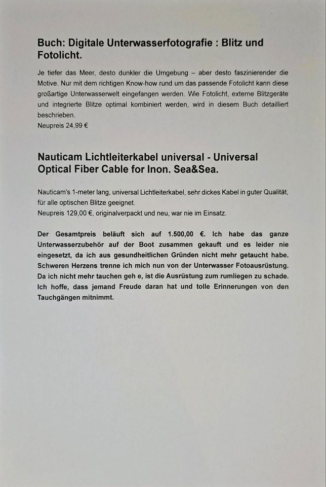 NEU Unterwasserkamera Kamera Weitwinkel Unterwassergehäuse Blitz in Damme