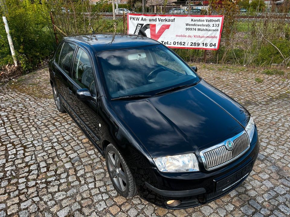 Skoda Fabia 1.4 16V 74 kW Elegance/TÜV 04.2026/KLIMA in Mühlhausen