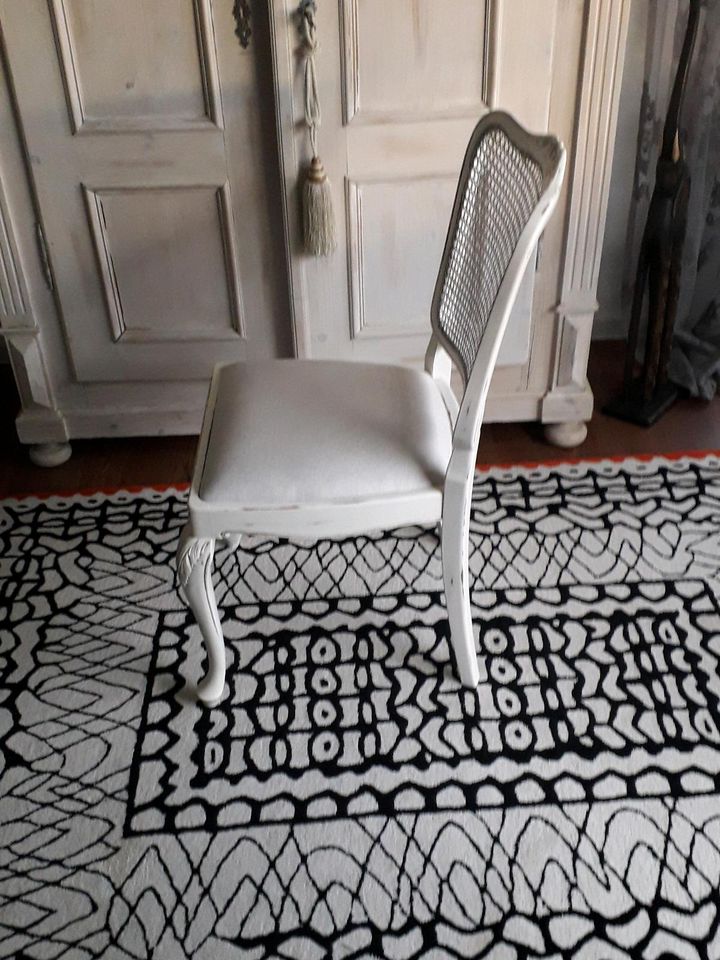 4 original Chippendale Stühle restouriert in weiss in Ottobeuren