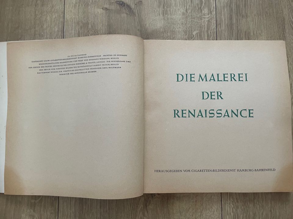 Die Malerei der Renaissance - Sammelalbum / Antik von  1938 in Düsseldorf