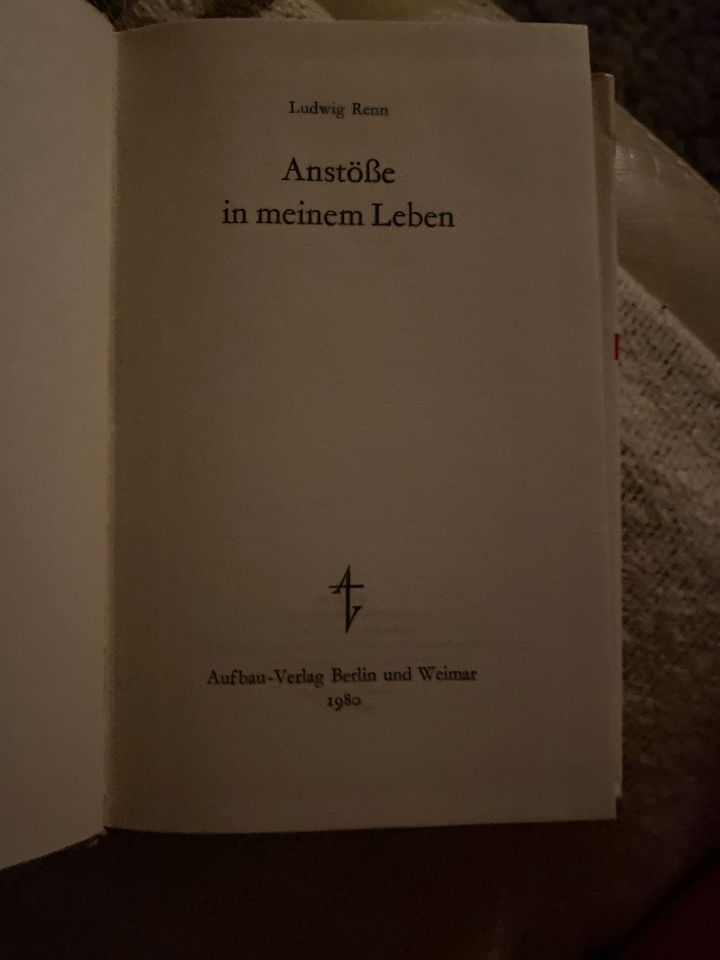 Buch Ludwig Renn : Anstöße in meinem Leben in Blankensee