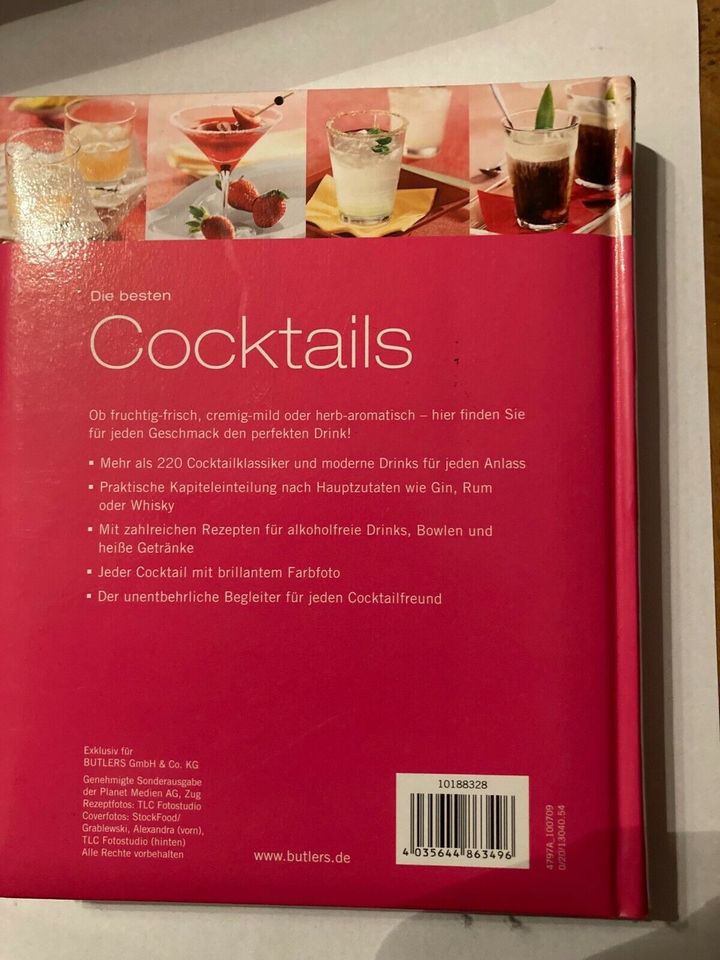 Die besten Cocktails,Buch von Butlers,ungenutzt,toll als Geschenk in Stadtbergen