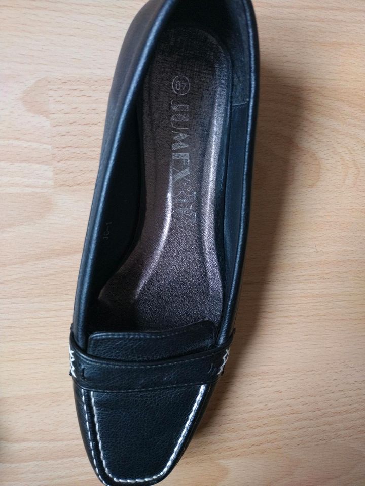 JUMEX Damen Schuhe Ballerinas Gr.40 Echtleder Schwarz. in Lage