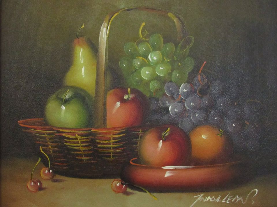 Gemälde Früchtestilleben Ensemble mit Trauben, Äpfel & Birnen in Neustadt an der Weinstraße
