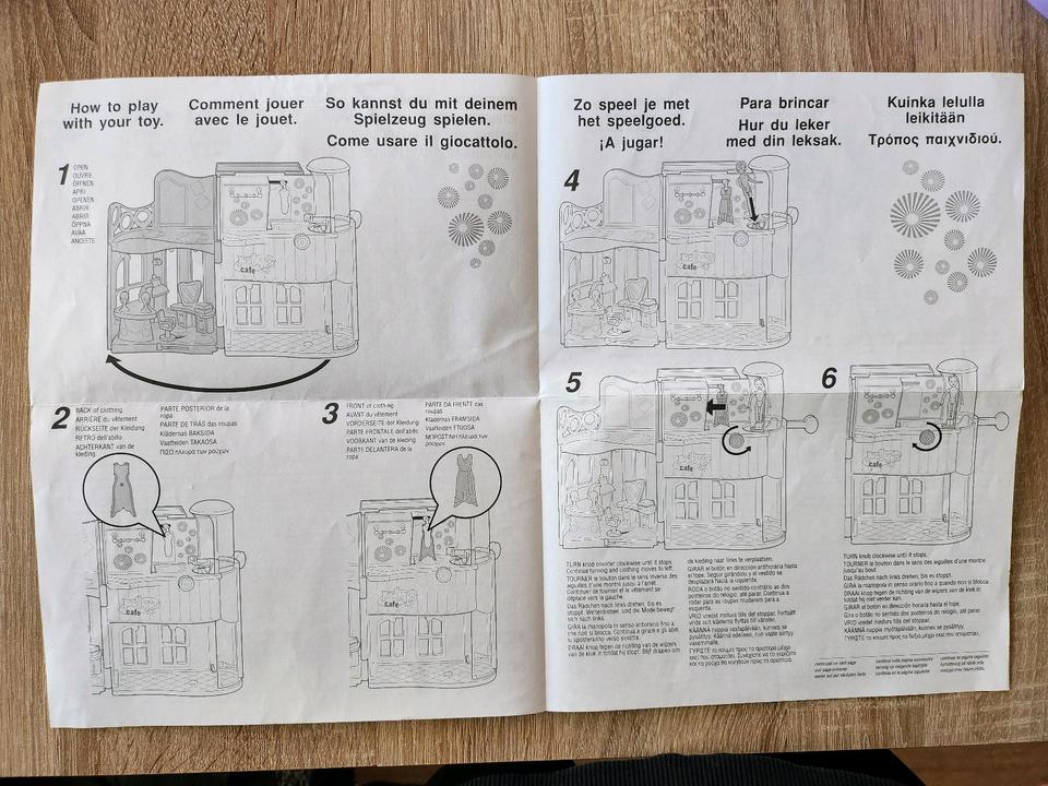 Originales Polly Pocket Apartment, Friseur, Cafe, mechanisch, Set in Hanau