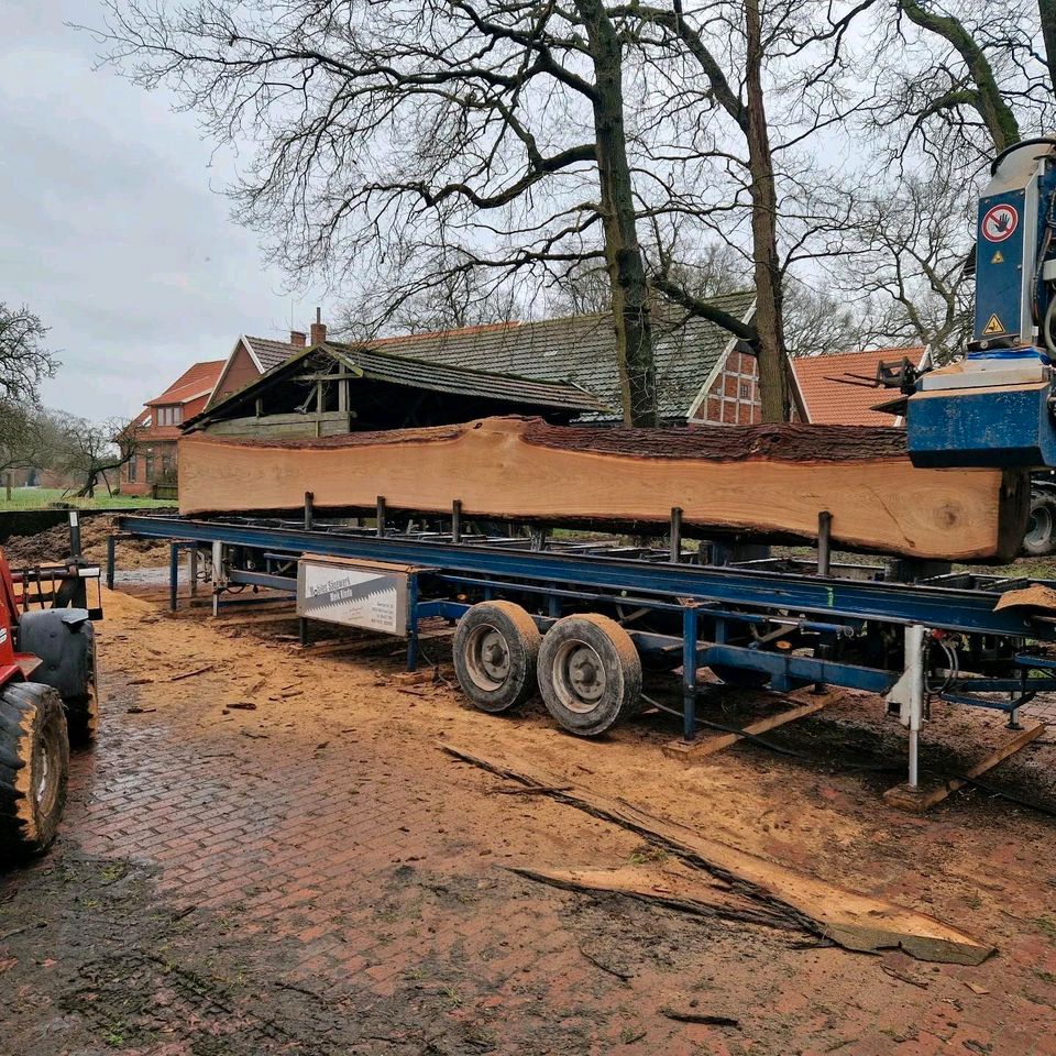 Mobiles Sägewerk, Lohnschnitt, Bauholz, Fachwerk,  Latten in Glandorf