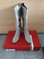 Marco Tozzi Stiefel Leder Gr. 40 taupe neu mit OVP Hessen - Taunusstein Vorschau