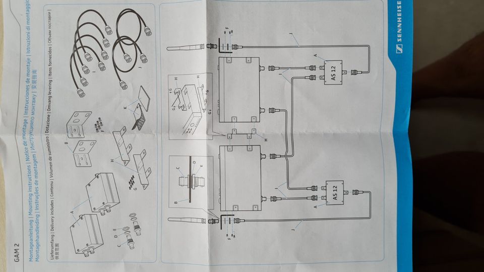 Sennheiser GAM 2 Rackmount Kit / Rackmontage XSW Funkempfänger in Sulzberg