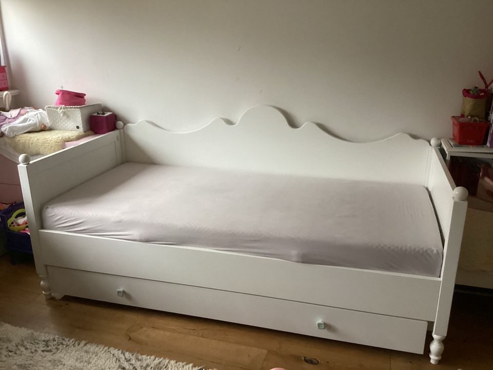 Bopita Bett 90x200 weiß inkl. Schublade in Wiesbaden