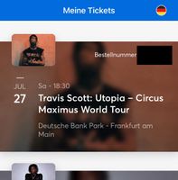 2X TRAVIS SCOTT FRANKFURT 27.07 SITZPLATZ Frankfurt am Main - Seckbach Vorschau