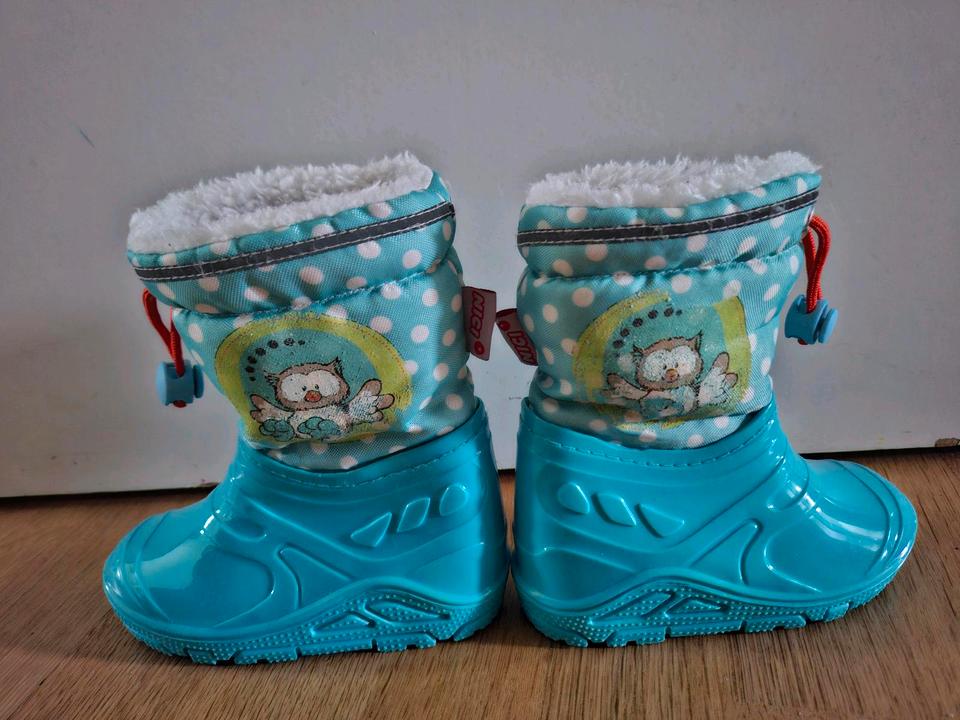 NICI Gummistiefel Regenstiefel blau türkis Eule Größe 23 in München
