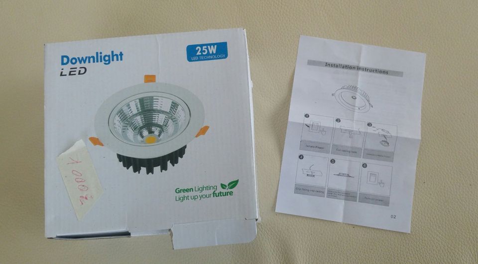 Downlight LED Einbaustrahler : 25W , warmweiß, neu in Müllrose