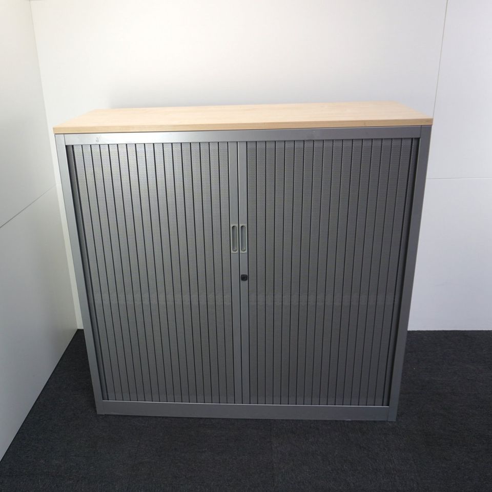 Aspa Jalousieschrank | 117 x 120 x 47 cm | Grau | Metall in Mehringen