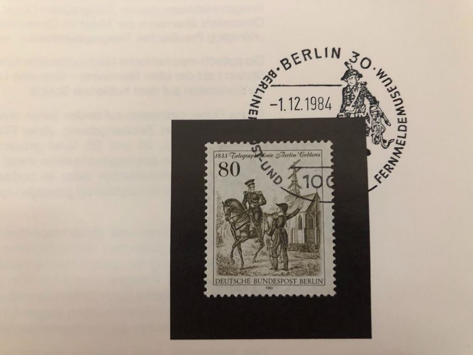 „Aus der Berliner Postgeschichte“ mit Briefmarken in Berlin