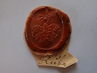 Wachs-,Lack-Siegel Antik Wappen Heraldik Adel Historie 18./19.JH Bayern - Großostheim Vorschau