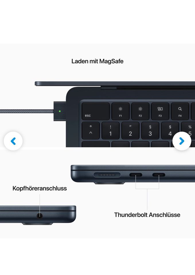 Apple MacBook Air (2022) Apple M2, blau in Düsseldorf