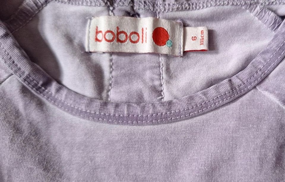 Boboli Shirt Baumwolle lila Eule Druck top Gr.116 in Jena