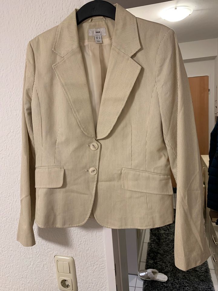 H&M Blazer Jacke Creme Beige Gr. 44 wNEU in Herzogenrath