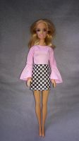 Barbie Puppen Kleid Kleidung Fashionistas Sommer Minikleid Racing Brandenburg - Plattenburg Vorschau