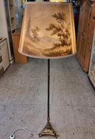 Vintage Stehlampe mit Leder Schirm Landschaft Messing München - Trudering-Riem Vorschau