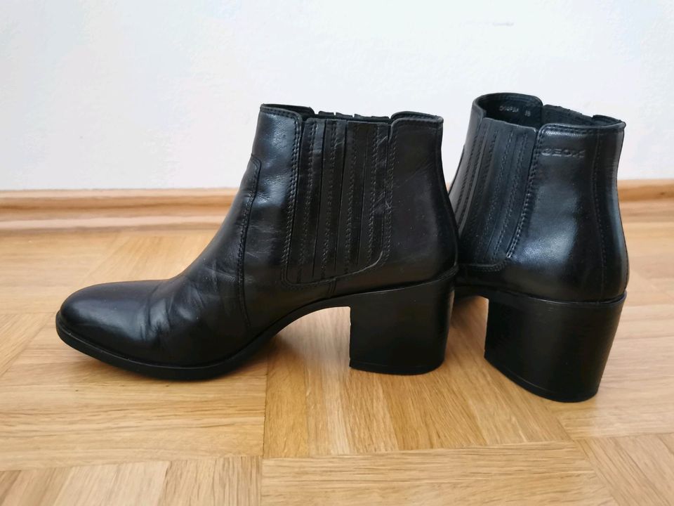 Damen Stiefeletten Geox Schwarz Leder 38 in München