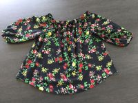 schwarze Bluse mit Rosenmotiven und ³/₄ Ärmel GUESS, Gr. XS (164) Hessen - Brombachtal Vorschau