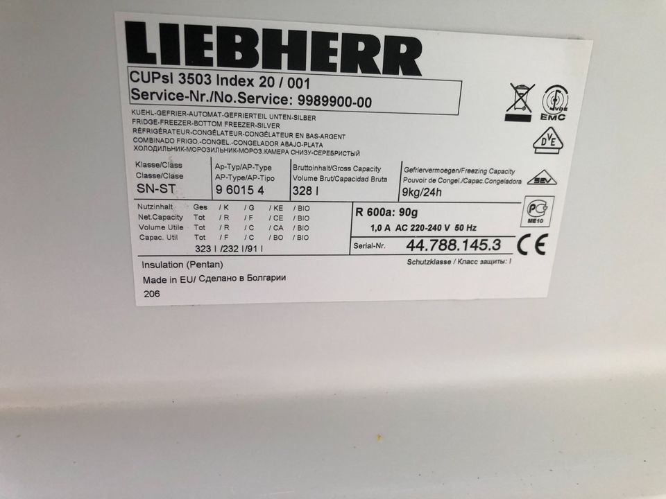 Kombi Gefrier und Kühlschrank Liebherr in Dannstadt-Schauernheim