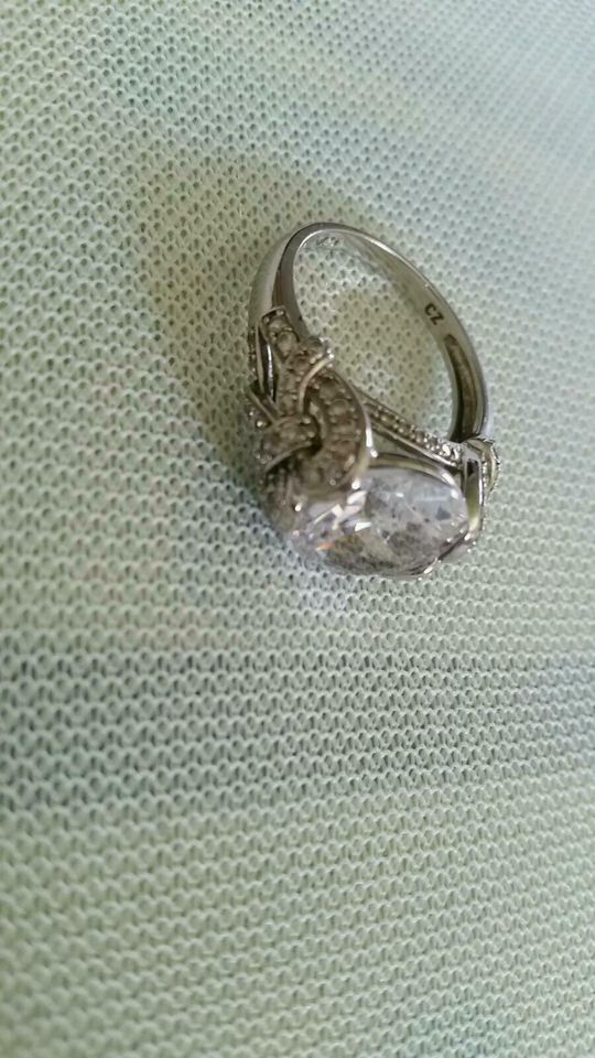 925 Silber Ring mit CZ Cristal Zirkon gestempelt in Rosenberg